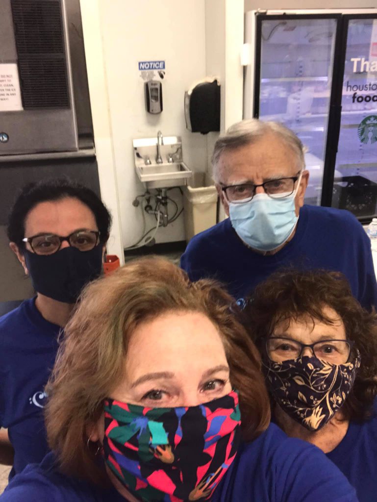 A group volunteering