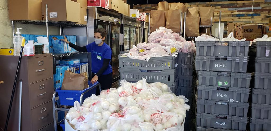 Woman volunteering