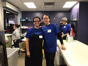A group volunteering