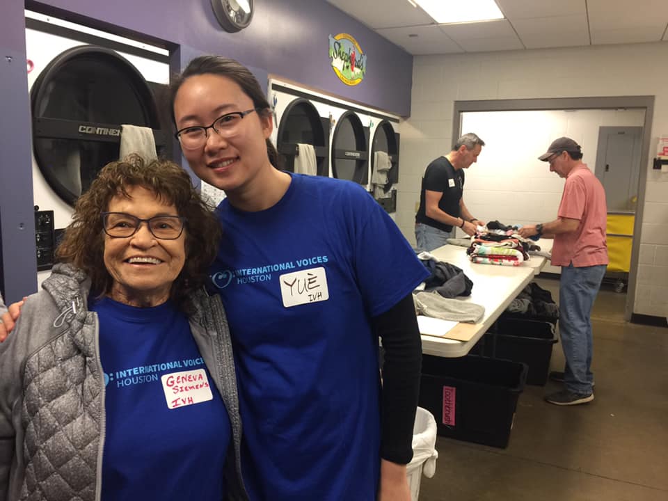 A group volunteering