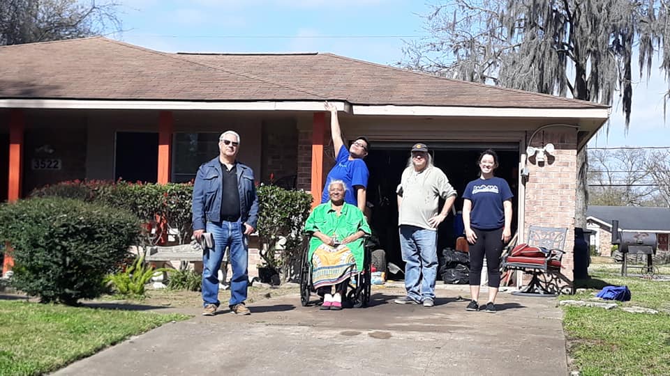 A group volunteering