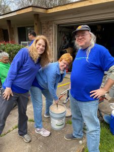 A group volunteering