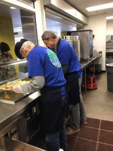 A group volunteering