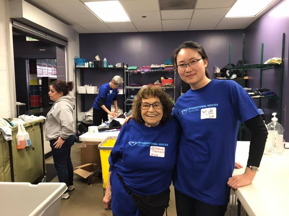 A group volunteering