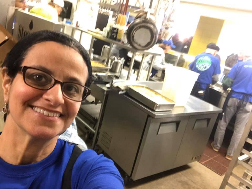 A group volunteering