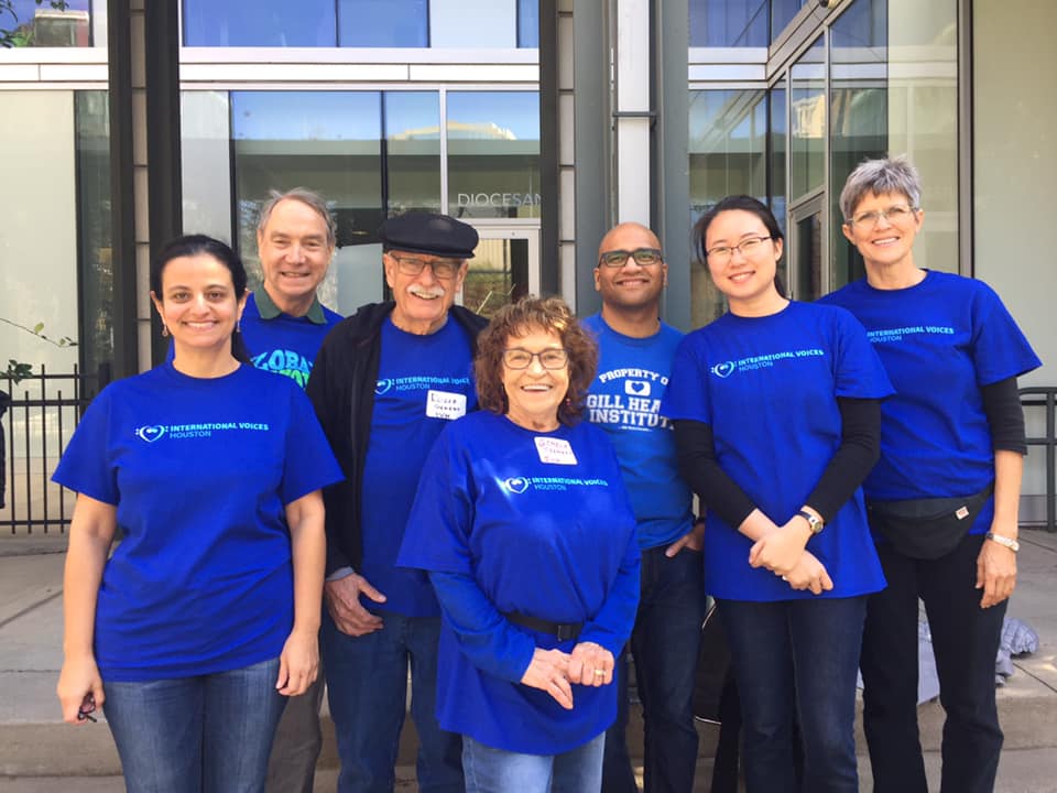 A group volunteering