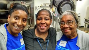 A group volunteering