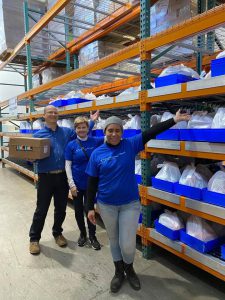 A group volunteering