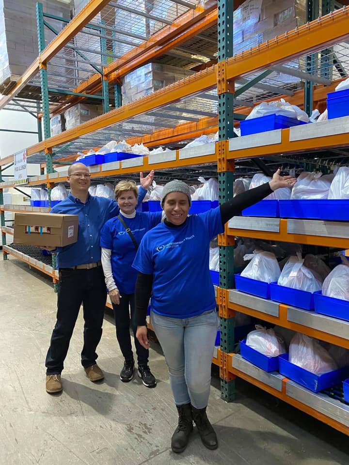 A group volunteering