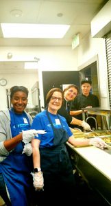 A group volunteering