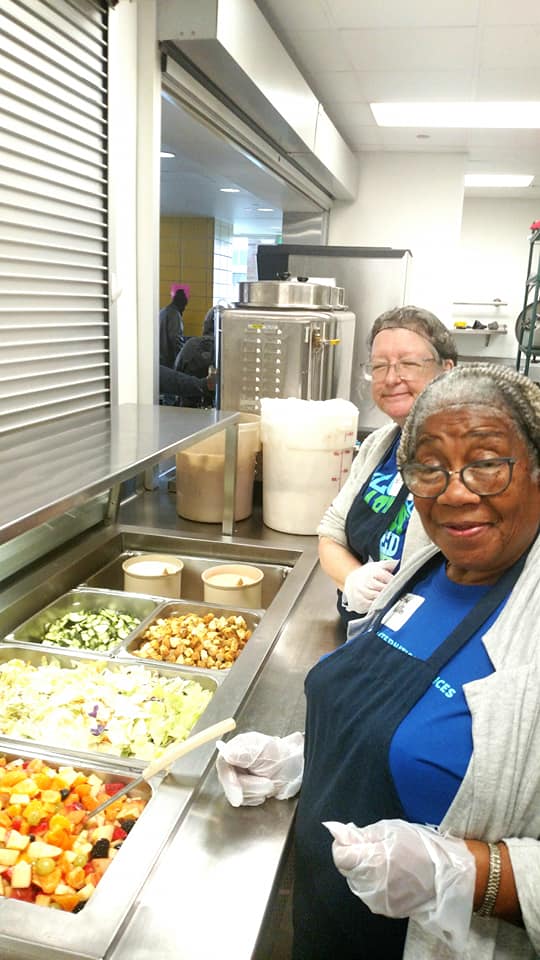 A group volunteering