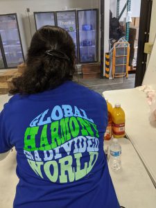 Woman volunteering